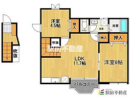 リジェール7 2LDKの間取図画像