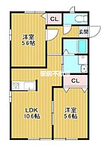 YMT白鳥 B201 ｜ 福岡県柳川市三橋町白鳥485-1（賃貸アパート2LDK・2階・54.00㎡） その2