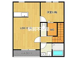 メゾンドフルールC 1LDKの間取図画像
