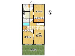シルクロード 2LDKの間取図画像