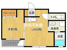 福岡県筑後市羽犬塚（賃貸アパート1LDK・1階・32.21㎡） その2