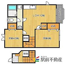 福岡県筑後市一条662-2（賃貸アパート2LDK・2階・58.53㎡） その2