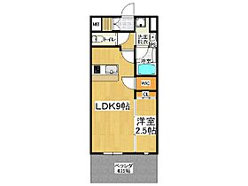 ロイヤルシティ大川 703 ｜ 福岡県大川市酒見100（賃貸マンション1LDK・7階・30.40㎡） その2