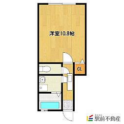 ビューラー下妻 1Kの間取図画像