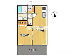 コンフォートK・M 1LDKの間取図画像