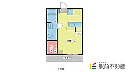 ハイデンスグリーン7 ワンルームの間取図画像