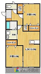 ソラーナ 2LDKの間取図画像