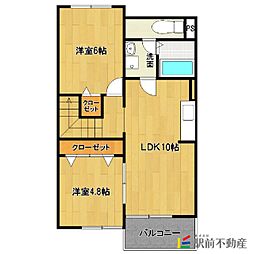 ケント・アヴェニュー弐番館 2LDKの間取図画像