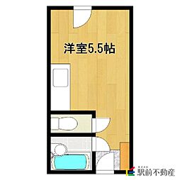 羽犬塚駅前ビル ワンルームの間取図画像