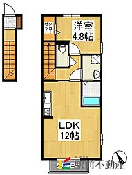 ラフレ 1LDKの間取図画像