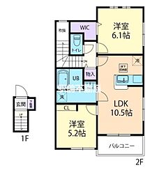 Sumiヴェール 2LDKの間取図画像
