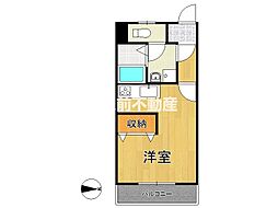 アレクサンドライト八女 ワンルームの間取図画像