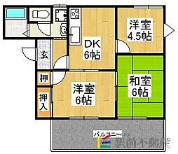 メゾン山下2 3DKの間取図画像