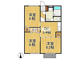 グリーンヒル末廣 3DKの間取図画像