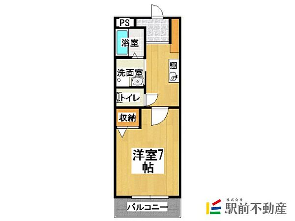 セントラルパークサイドマンション 114｜福岡県大川市上巻(賃貸マンション1K・1階・29.44㎡)の写真 その2