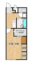 レオパレスこころ 1Kの間取図画像