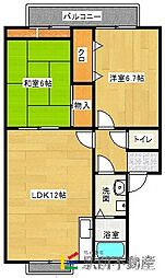 メロディ大池 2LDKの間取図画像