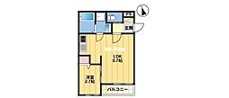 Terrace二日市 1LDKの間取図画像