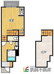 リックメゾン武蔵 ワンルームの間取図画像
