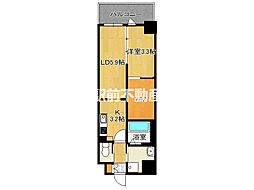 ATRIOFLATS春日原 1LDKの間取図画像