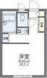 レオパレスメリッサ 1Kの間取図画像
