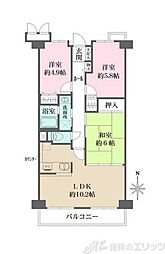 サワン東太田 3LDKの間取図画像