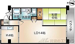 中津ハイツ78' 1LDKの間取図画像