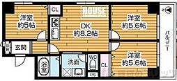 ライオンズマンション東淀川 3LDKの間取図画像