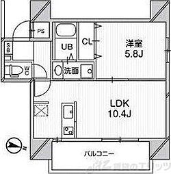 プレデアス千里山田 1LDKの間取図画像