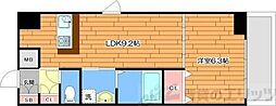 フローレンス江坂 1LDKの間取図画像