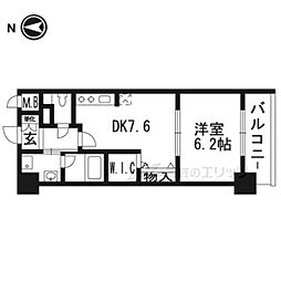 ソラージュ茨木 1DKの間取図画像