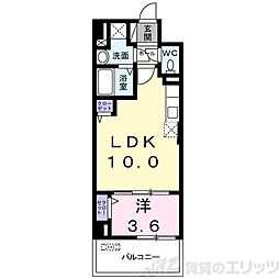 サンプラザ茨木 1LDKの間取図画像