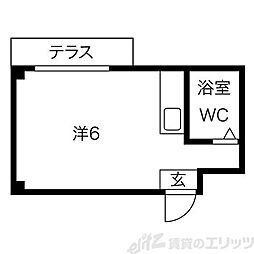 ラ・フォーレ千里 ワンルームの間取図画像