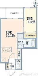 ウェルスクエア江坂II 1LDKの間取図画像