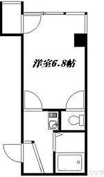 ジオナ新大阪 1Kの間取図画像