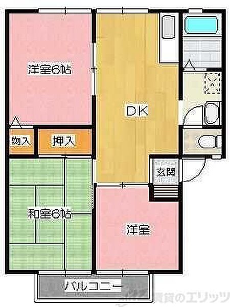 サンビレッヂ新和B棟 B棟103｜大阪府茨木市新和町(賃貸マンション3DK・1階・45.00㎡)の写真 その2