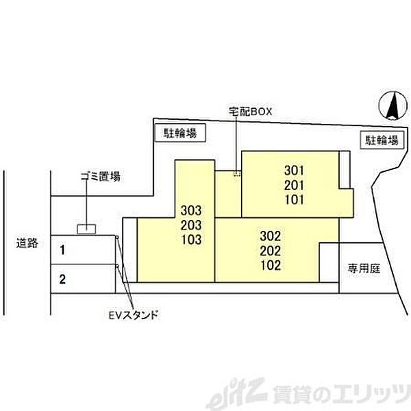 D-residence茨木水尾 202｜大阪府茨木市水尾１丁目(賃貸アパート2LDK・2階・63.96㎡)の写真 その2