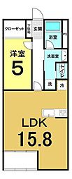 間取図画像 1LDK