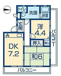 間取図画像 2DK