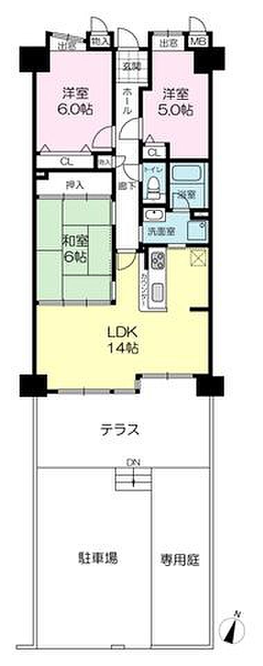 3LDK 間取り