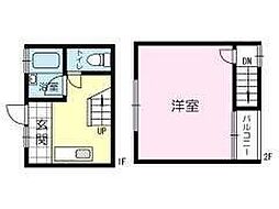 S.Uハイツ3 1Kの間取図画像