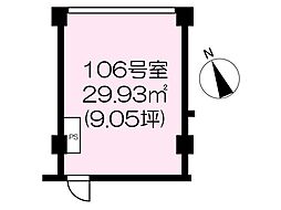 シャレード高砂 ワンルームの間取図画像