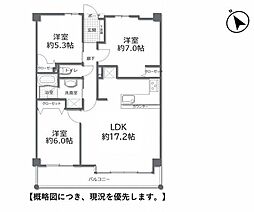アルファステイツ泉田 3LDKの間取図画像