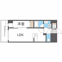 シンセラティ薬院 7階1LDKの間取り