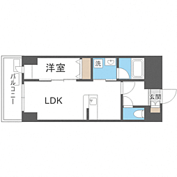 シンセラティ薬院 8階1LDKの間取り