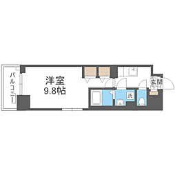ＦＬレジデンス1 9階1Kの間取り
