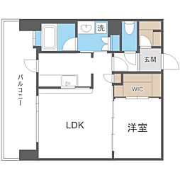 エンクレストＧＲＡＮ博多駅前 12階1LDKの間取り