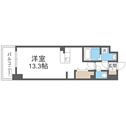 ＦＬレジデンス1 7階ワンルームの間取り