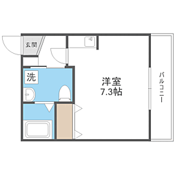 ＳＡＭＵＲＡＩ　Ｖ 2階ワンルームの間取り