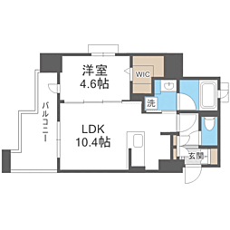 エンクレスト天神TERRACE 1LDKの間取図画像